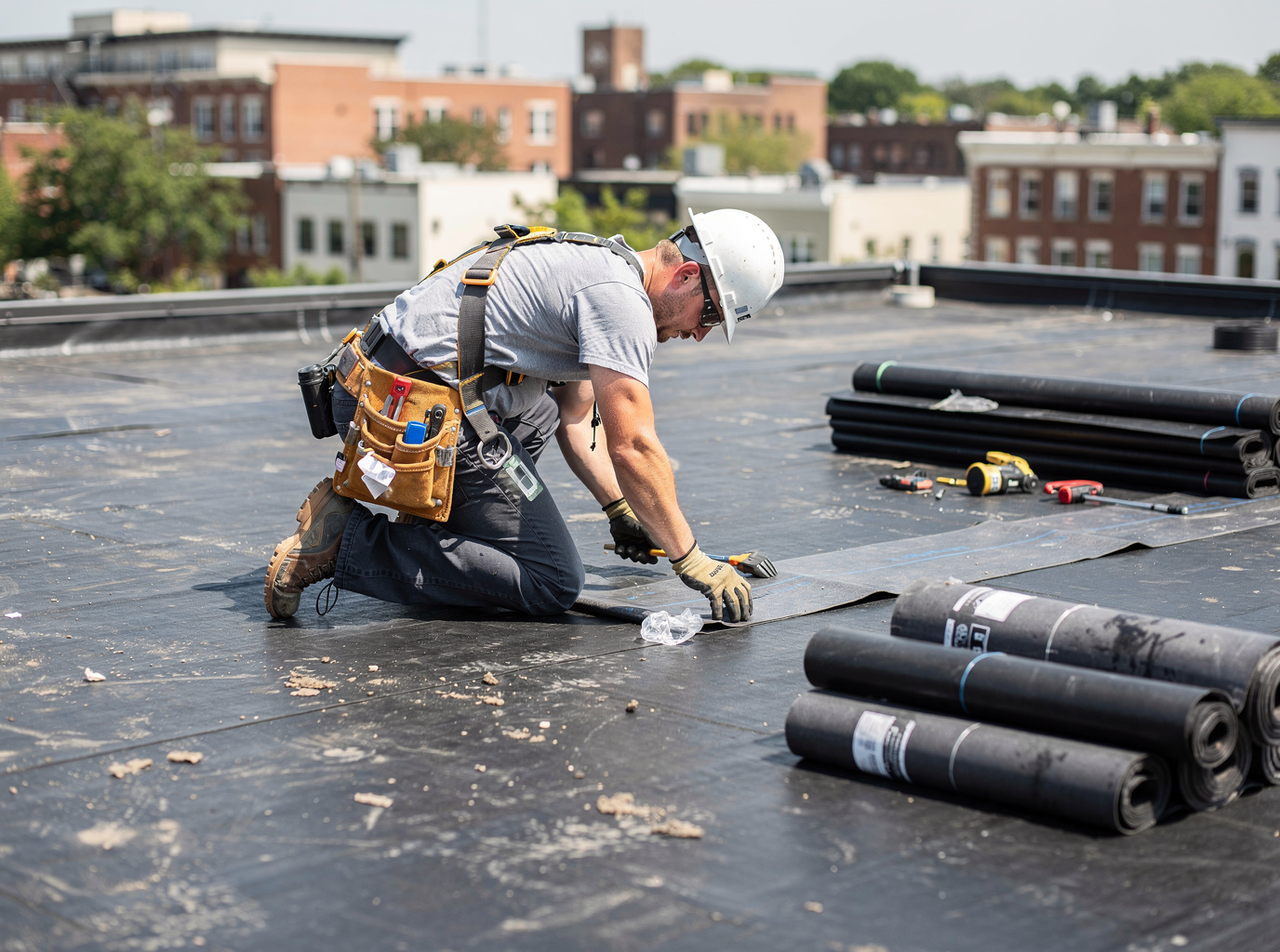 Flat Roof Replacement in Towson, MD